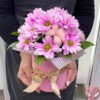 Хризантемы и хлопок в коробке